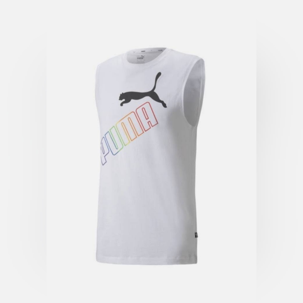 Puma Men's Tank T Shirt Rainbow Print